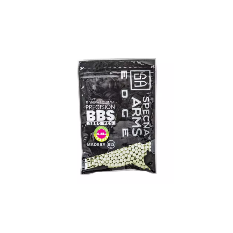 Specna Arms EDGE™ Tracer BIO Precision BBs 0.28g - 1000 BBs – Green