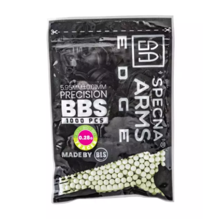 Specna Arms EDGE™ Tracer BIO Precision BBs 0.28g - 1000 BBs – Green