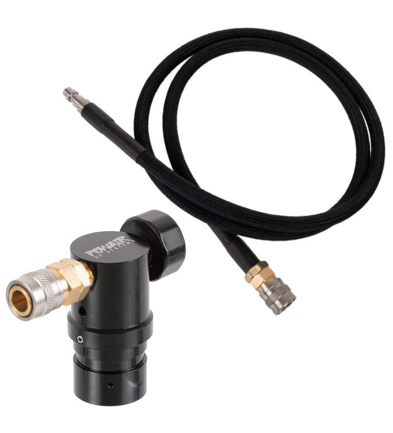 PowAir Performance Line HPA Regulator with V1 HPA hose (us)