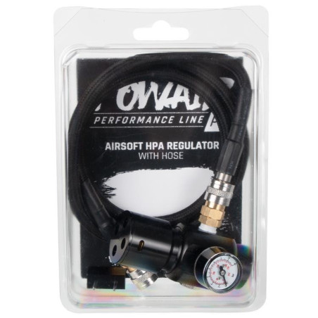 PowAir V1 Airsoft HPA Regulator with hose system (0-230 PSI)