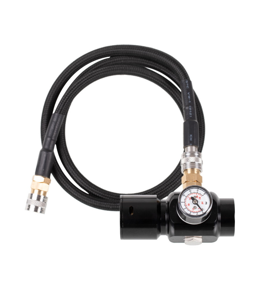 PowAir V1 Airsoft HPA Regulator with hose system (0-230 PSI)