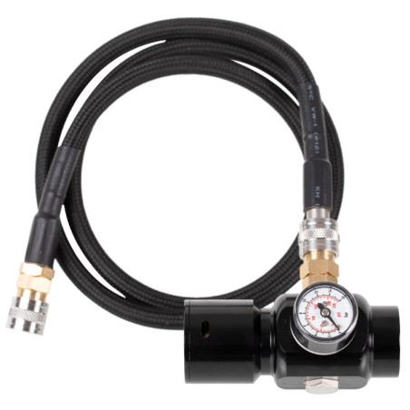 PowAir V1 Airsoft HPA Regulator with hose system (0-230 PSI)