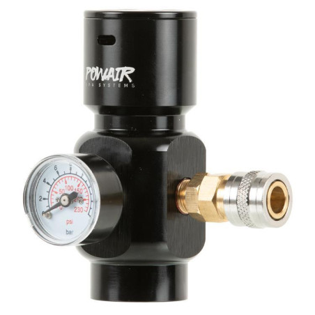PowAir V1 Airsoft HPA Regulator with hose system (0-230 PSI)