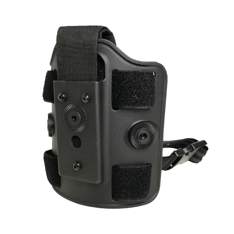 Drop leg panel for rigid holster