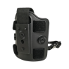 Drop leg panel for rigid holster